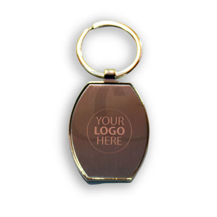 Custom Logo Brown Keychain