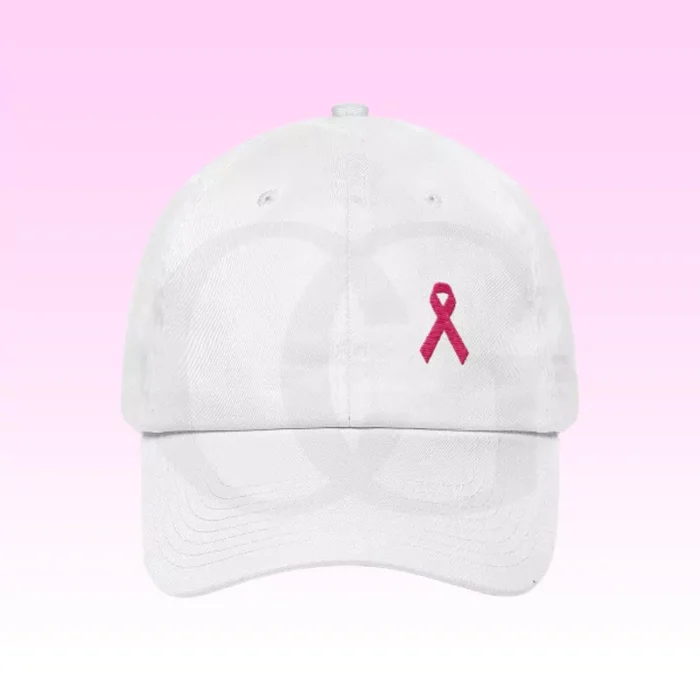 White Cap With Cancer Logo