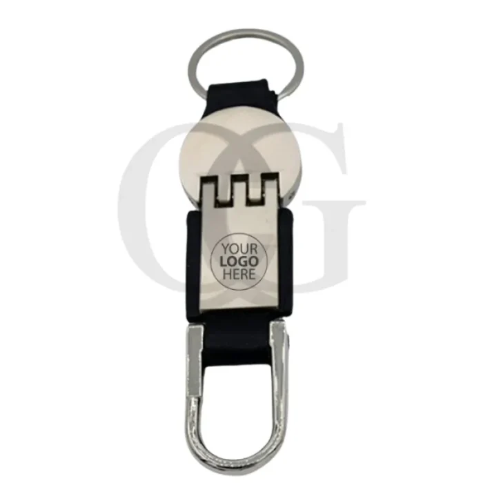 Black Double Hook Keychain