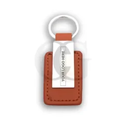 Brown-Leather-Ring-Keychain