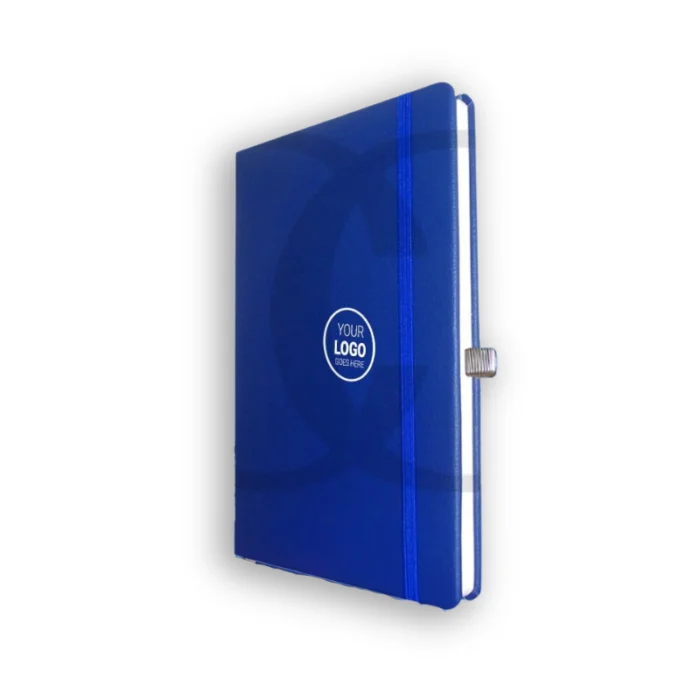 Customized Blue Leather Notebook