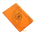 Customized Orange Leather Notebook