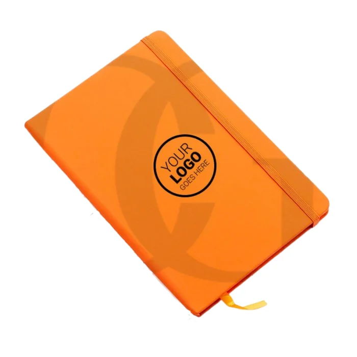 Customized Orange Leather Notebook