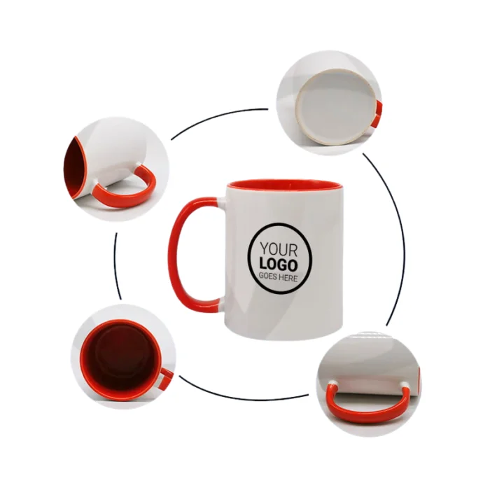 Red lining Promotional Mug