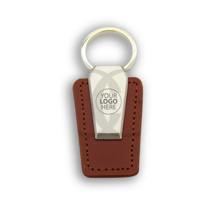 Rectangle Leather Keychain