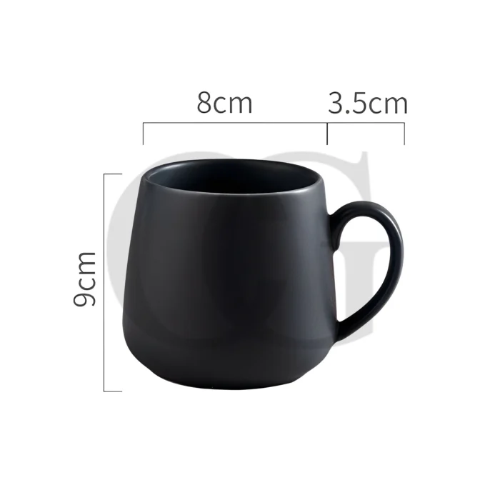 Black Round Mug