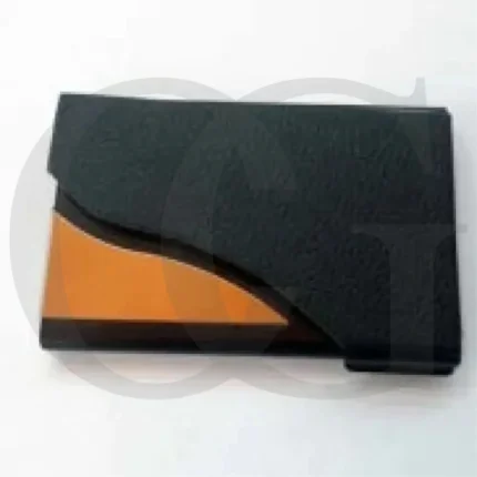 black leather card holder