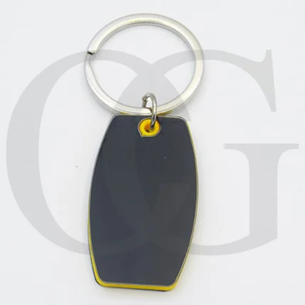 Metal Keychain yellow strap