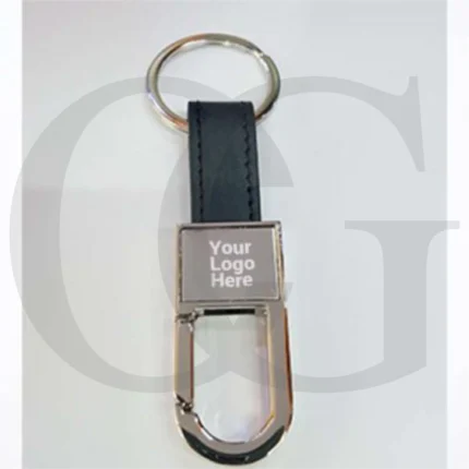 Metal Leather Keychain