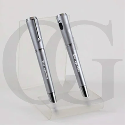 Silver Pen With Bright LED Light