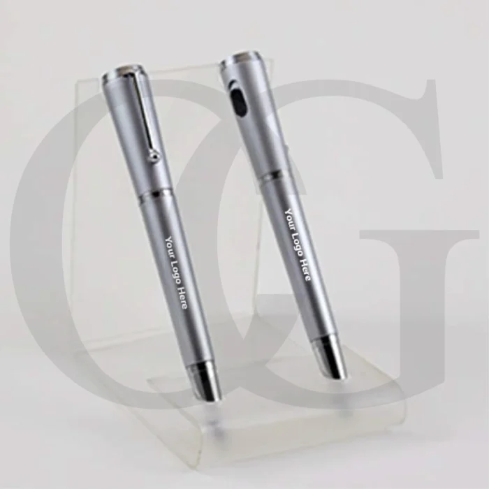 Silver Pen With Bright LED Light
