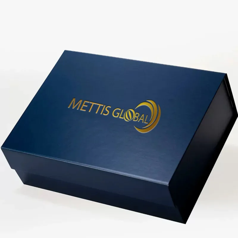 Meetis branded corporate gift box with logo, showcasing a sleek and elegant design