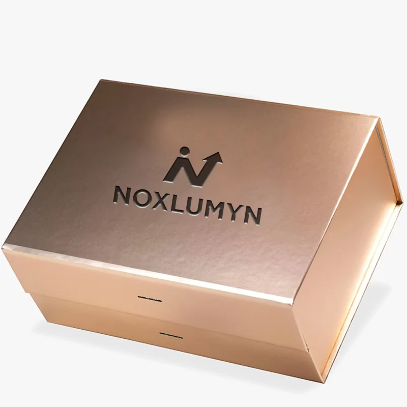 Noxlumyn branded corporate gift box with logo, showcasing a sleek and modern design