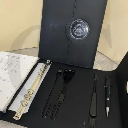Charge Sync Planner with USB charging port and tech organizer features – perfect for professionals on the go.