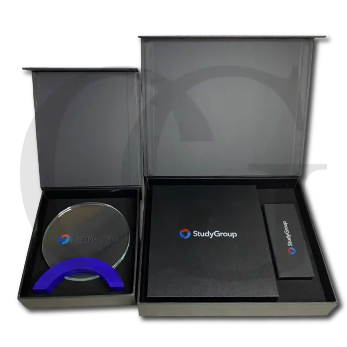 Legacy Recognition Set with Shield, Metal Pen, and Powerbank Notebook – Premium Corporate Gift