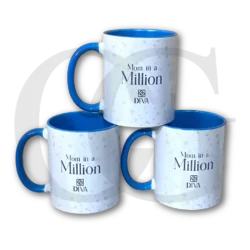 White ceramic mug with “Moments with Mom” printed in elegant typography, perfect for gifting mothers.