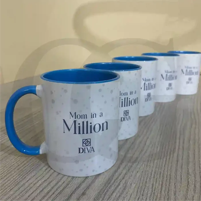 White ceramic mug with “Moments with Mom” printed in elegant typography, perfect for gifting mothers.