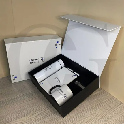 Momentum Productivity Kit featuring a bottle, mug, notebook, and keychain