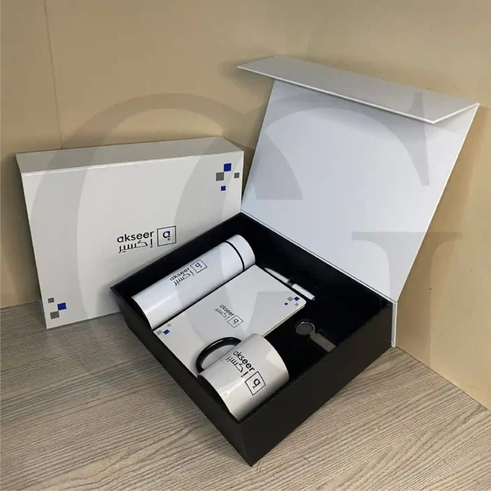 Momentum Productivity Kit featuring a bottle, mug, notebook, and keychain