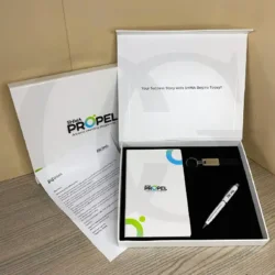 Thoughtful corporate gift box focused on employee well-being and appreciation.