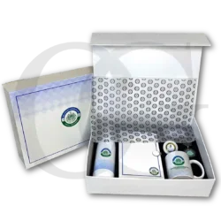 Sophisticated corporate gift pack promoting balance and well-being for executives.