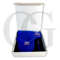 Elegant corporate gift box symbolizing success and new horizons with curated premium items.