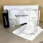 Motivational corporate gift box with premium items inspiring vision and creativity.