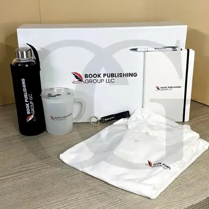 Motivational corporate gift box with premium items inspiring vision and creativity.