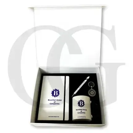 Corporate gift box curated to honor loyal clients with premium, thoughtful items.
