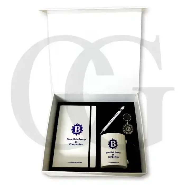 Corporate gift box curated to honor loyal clients with premium, thoughtful items.