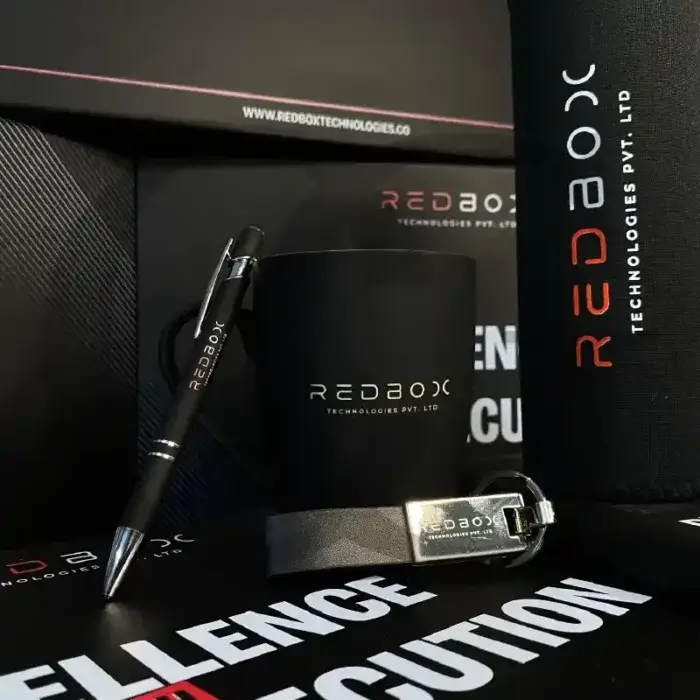 Luxurious corporate gift box with elegant, high-end items for premium gifting.