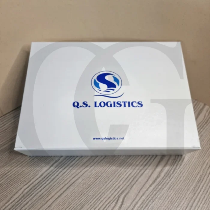 Premium corporate gift box with luxury items in elegant packaging.