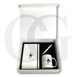 Momentum Gift Box – premium corporate gift set with stylish notebook, pen, and mug for professionals.