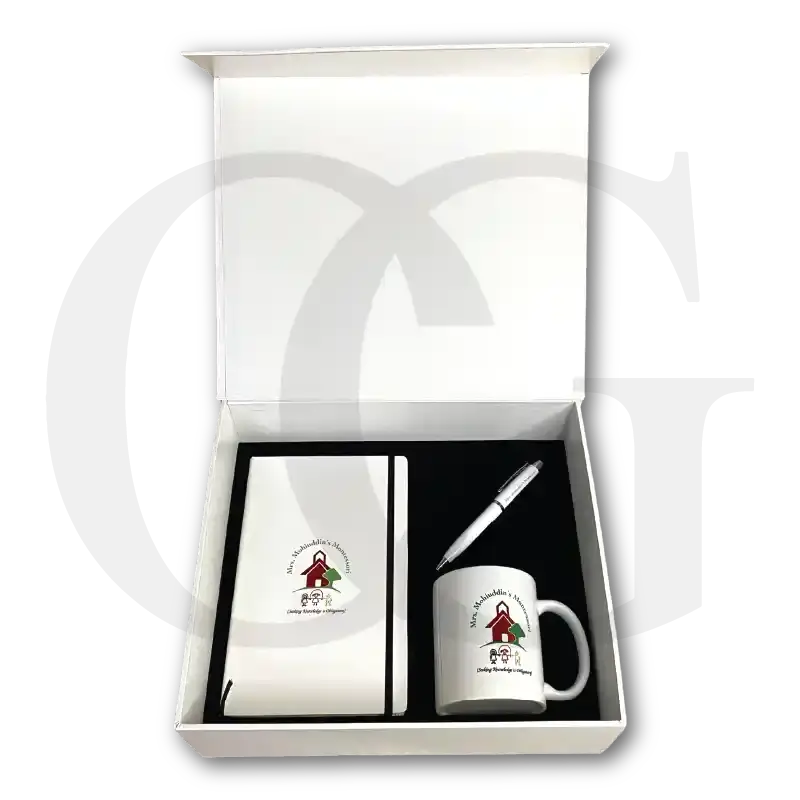 Momentum Gift Box Momentum Gift Box – premium corporate gift set with stylish notebook, pen, and mug for professionals.