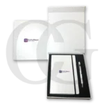 Team Spirit Box with a pen and notebook, designed to motivate and inspire teams in the workplace