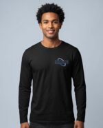 Full Sleeves T-Shirt - male model with YOUR COMPANY logo