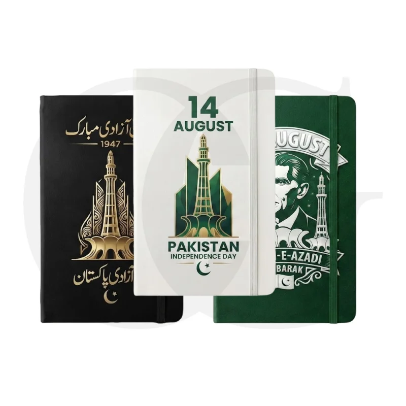 14 August independence day corporate notebooks in three designs